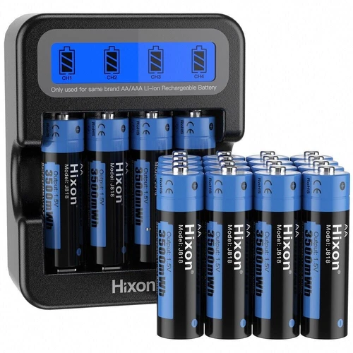 Hixon AA Akku 3500mWh 1,5V Wiederaufladbare Lithium AA Batterien LCD Ladegerät - Bild 20 von 20