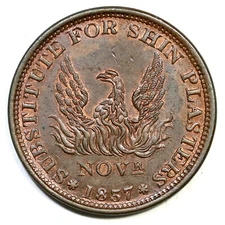 1837 Low-47 HT-66 May Tenth SUBSTITUTE FOR SHIN PLASTERS Hard Times Token