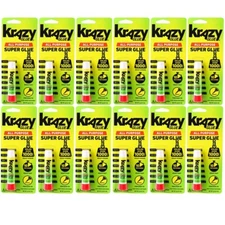 KrAZY Glue ORIGINAL, All Purpose INSTANT Crazy Glue, 12 Pack