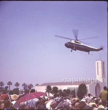 RICHARD M NIXON Helicopters Marine One Land Loma Linda CA 2 1971 Slide Photos