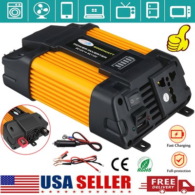6000W Car Power Inverter DC 12V To AC 110V Sine Wave Solar Converter&Solar Panel