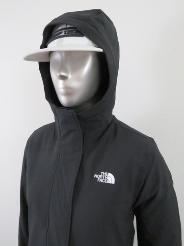Womens The North Face Shelbe Raschel Hooded Softshell Fleece Parka Jacket Black - Picture 3 of 14