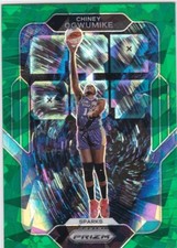 2022  Prizm WNBA FANATICS Green CRACKED ICE FAROUT #13 Chiney Ogwumike
