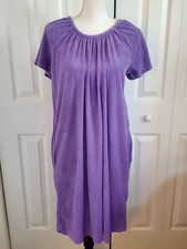 Vintage Medium Terry Swim Cover Up Dress Beach Cruise House Dress Pockets READ