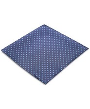  125 Ryan Seacrest Men's Blue Polka Dot Silk Handkerchief Pocket Square Hanky