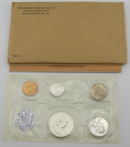 1961 US Mint Silver Proof Set With OGP - Picture 2 of 10