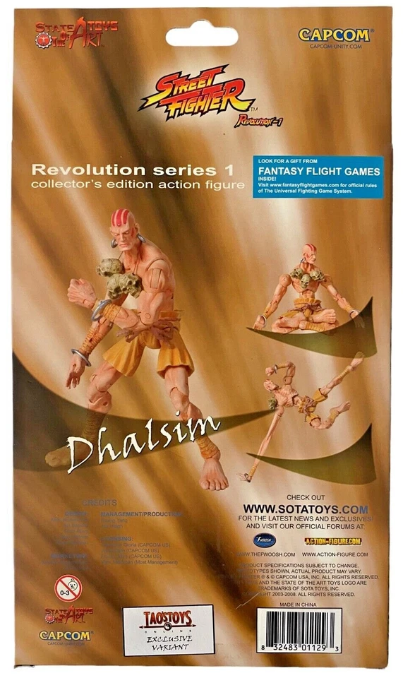 Figura de acción SOTA Street Fighter Revolution 1 Dhalsim variante azul NUEVO 2008 Foto 2 de 4