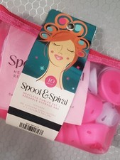  NEW 40 Pc Magic Heatless HAIR Curlers SET no clips Silicone SOFT Spool  Spiral