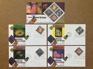 1974 10c Mineral Heritage 1538-41 Fleetwood First Day Cover Master Set of (5)