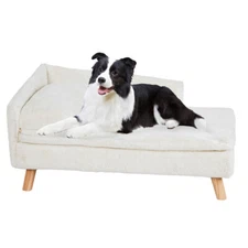 Raised Pet Sofa Chair Bed Large Cat Cushion Couch Small Medium Dog Lounger House