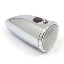 'Toby' Side Lamp, Equivalent to Lucas 1130 type, Red Dot insert, Chrome, Glass