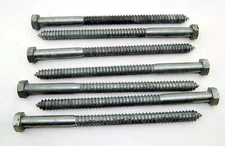 (10) Galvanized Hex Head 3/4 x 12" Lag Bolts Wood Screws