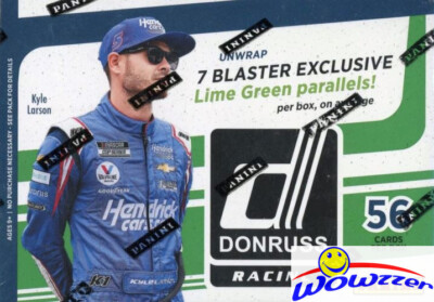 2022 Panini Donruss Nascar Racing Sealed Blaster Box-AUTO/MEM+LIME PARALLELS