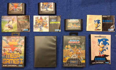 SEGA MEGA DRIVE Spiele Konvolut - Kid Chameleon - Arch Rivals - Mega Games I