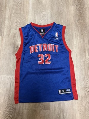 Reebok Detroit Pistons Hamilton #32 Blue Red NBA Jersey Size yM