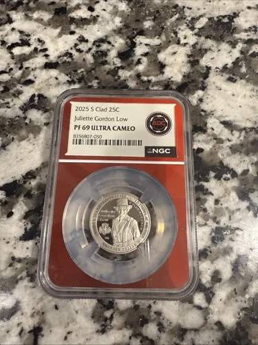 2025-S Clad Proof Juliette Gordon Low Quarter 25C - NGC Graded PF69 Ultra Cameo