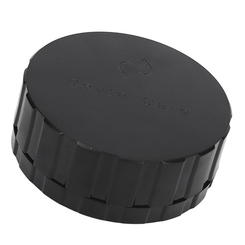 Caja de procesamiento de chapa dentadura dentadura forma redonda reutilizable negra caja de almacenamiento de dentadura OMO - Imagen 15 de 22
