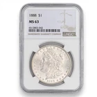 1888 $1 MORGAN DOLLAR US MINT 90% SILVER COLLECTIBLE COIN NGC CERTIFIED MS63
