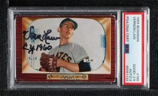 PSA/DNA 1955 Bowman Vern Law #199 PSA/DNA 2.5 Auto 0i76