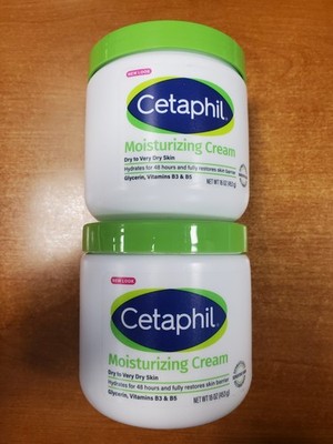 2 Jars: Cetaphil Moisturizing Cream for Dry/Very Dry Skin 16 oz. ea. (7557) R6P3
