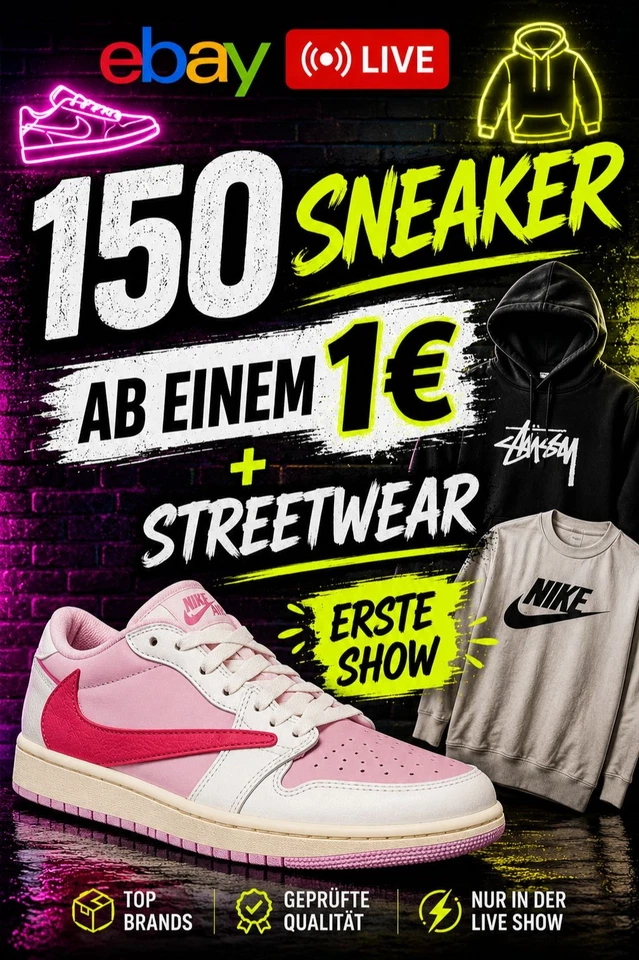 150x SNEAKER AB 1€ + STREETWEAR XXL SHOW