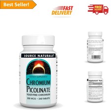 240 Count Chromium Picolinate 200 Mcg Tablets - Supports Glucose Metabolism