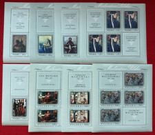 POLAND 1968, Polish Art, Scott 1602-1609 MINI SHEETS 4STAMPS, 2 LABELS, MNH