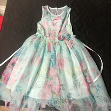 light blue floral dress girls 6