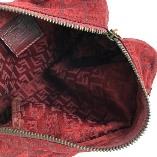 Fendi Women Zucca Pattern Handbag Red Ladies Brand Limited Edition VHTF Popular - Picture 8 of 12