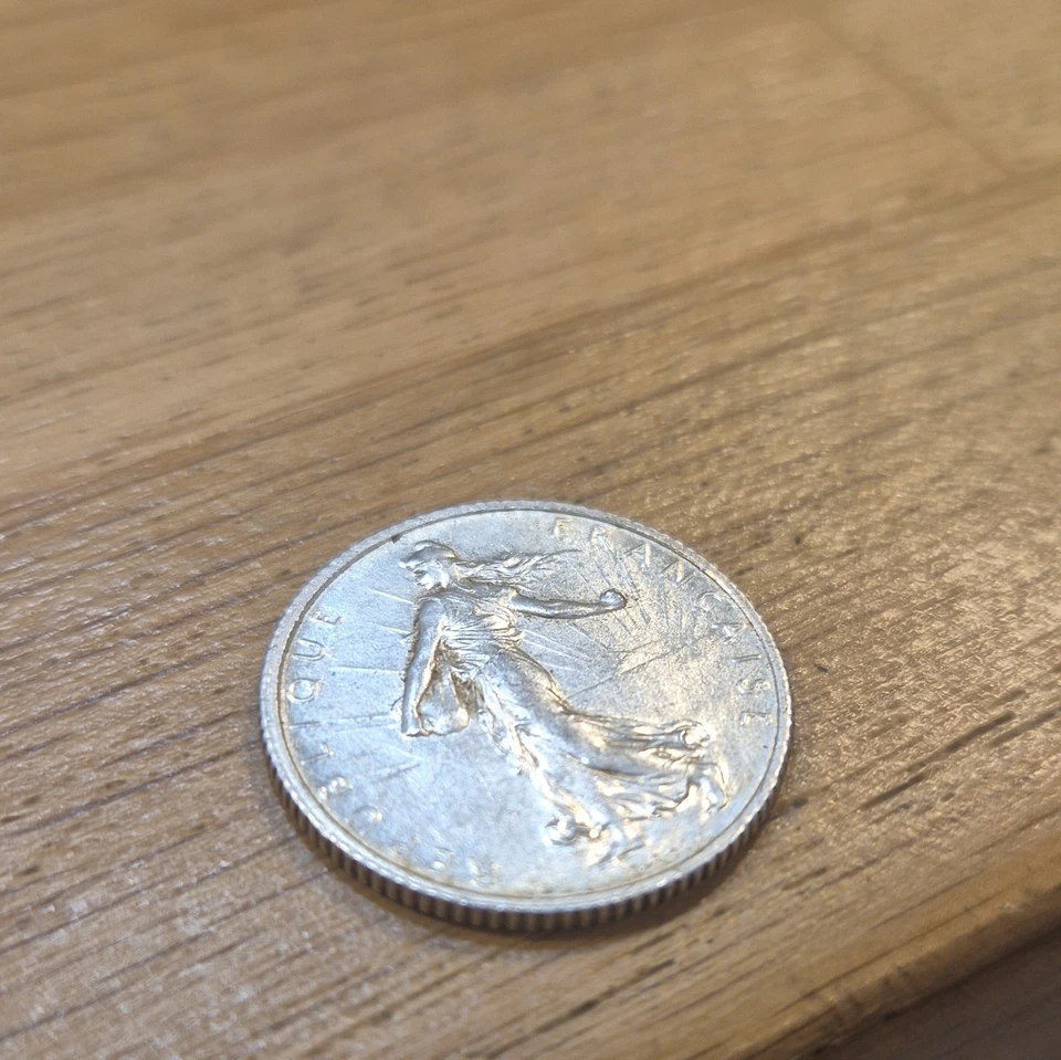 Lot 9 pièces France 1 Franc Argent Semeuse 1915-1917 « République Française » - Photo 4/4