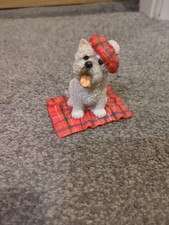 Regency Fine Arts Tartan westie Terrier Scottie dog ornament