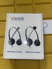 Wantek Headset Usb, Both Ears, Noise Cancelling Microphone Call Center Headsets