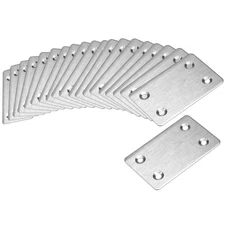 Repair Plate 60mm x 38mm Flat Fixing Mending Bracket Connector 20 Pcs