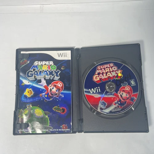 Nintendo Wii Super Mario Galaxy  Tested Working Manual Hollywood Video Case