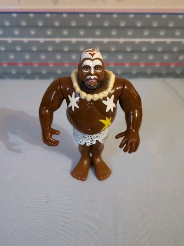 WWF Hasbro Series 7 Yellow Card Kamala w/ Kamala K...