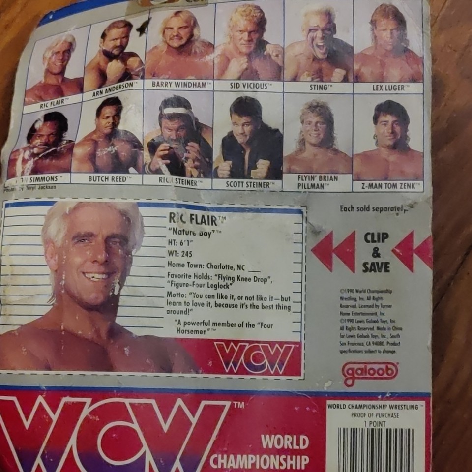 1111234 Figurine figure catch vintage WCW 1990 galoob ric flair