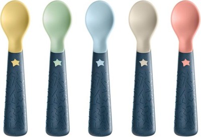 Tommee Tippee Easigrip Self-Feeding Abstillen Löffel, für Babys 6m Pack 5