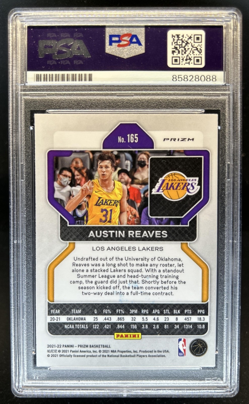 Trading Card Austin Reaves In Person Auto Autograph PSA Authentic view 2