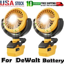 Cordless Fan For Dewalt 20V Li-ion Battery DCB206-2 Portable Jobsite Camping Fan