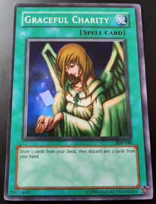 Yu-Gi-Oh! Graceful Charity SDP-040 Super Rare Unlimited Exactly as Seen