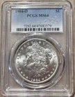 1904-O Morgan Silver Dollar, Final Year New Orleans Mint Issue, PCGS MS64