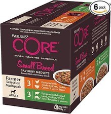Wellness CORE Savoury Medleys 6 x 85g, Lamb, Venison & Chicken Mix ? Wet Dog Foo