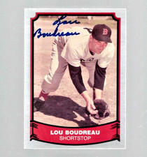 1988 Pacific Baseball Lou Boudreau Shortstop Red Sox #106 Autographed Card NM