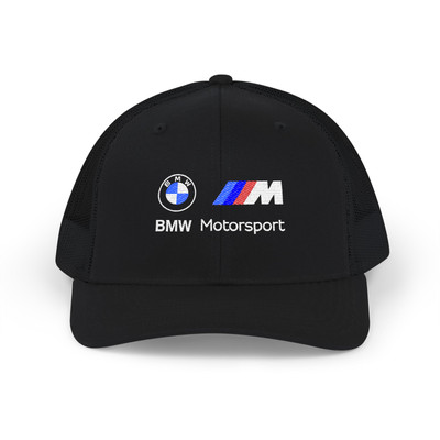 B.M.W Motorsport Trucker Hat   Embroidered Racing Fans Cap