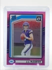 J.J. MCCARTHY 2024 DONRUSS OPTIC RATED ROOKIE PINK PRIZM VIKINGS RC Q0481