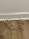 VTG PYREX 019 Clear Glass Utility Baking Dish Bowl 20oz Round Handles - No Lid