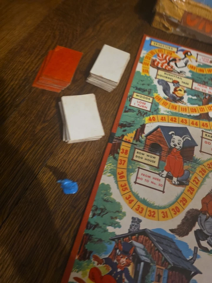 Vintage 1954 Uncle Wiggily Board Game Milton Bradley Missing 3 Tokens - Image 3 of 4