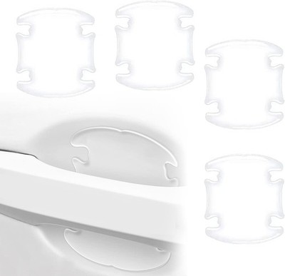 4Pcs 3D Transparent Car Door Bowl Scratch Protector, Universal Bow Color: 4pcs