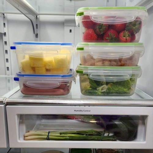Contenedor de almacenamiento de alimentos Sterilite rectangular UltraSeal de 4,5 tazas, verde (paquete de 12) - Imagen 3 de 12