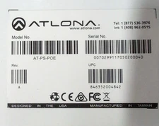 Atlona HDBaseT Mid-Span Power Supply AT-PS-POE